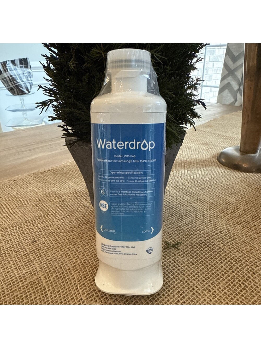 Waterdrop WD-F45 Replacement for Samsung DA97-17376B Single Filter